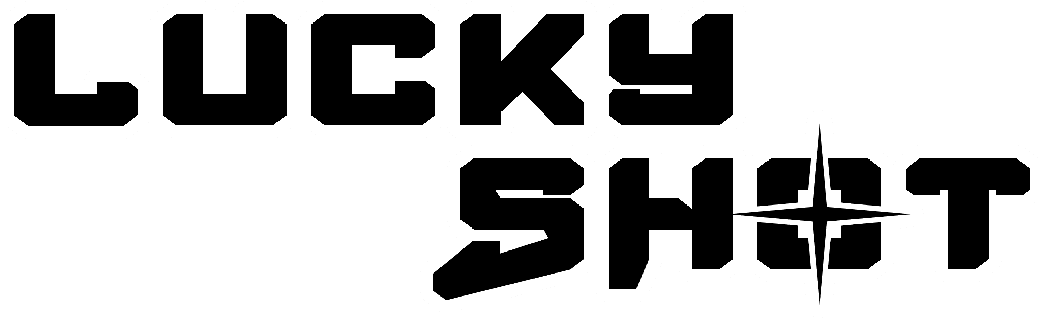 Lucky Shot title with black outline