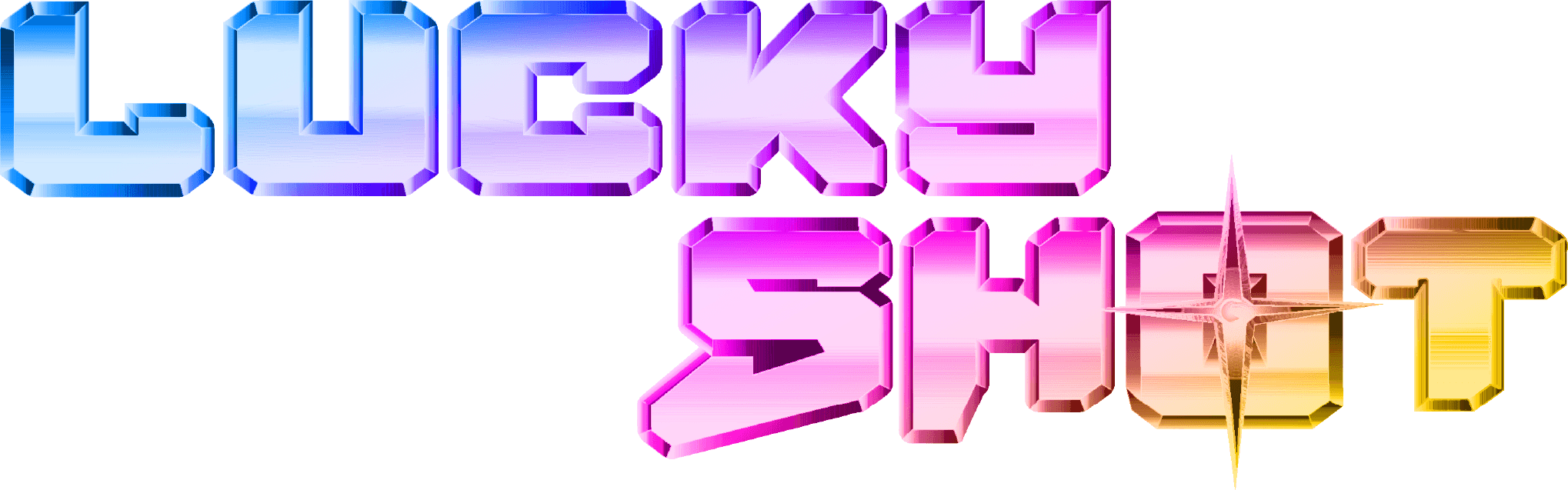 Lucky Shot title in color without outline